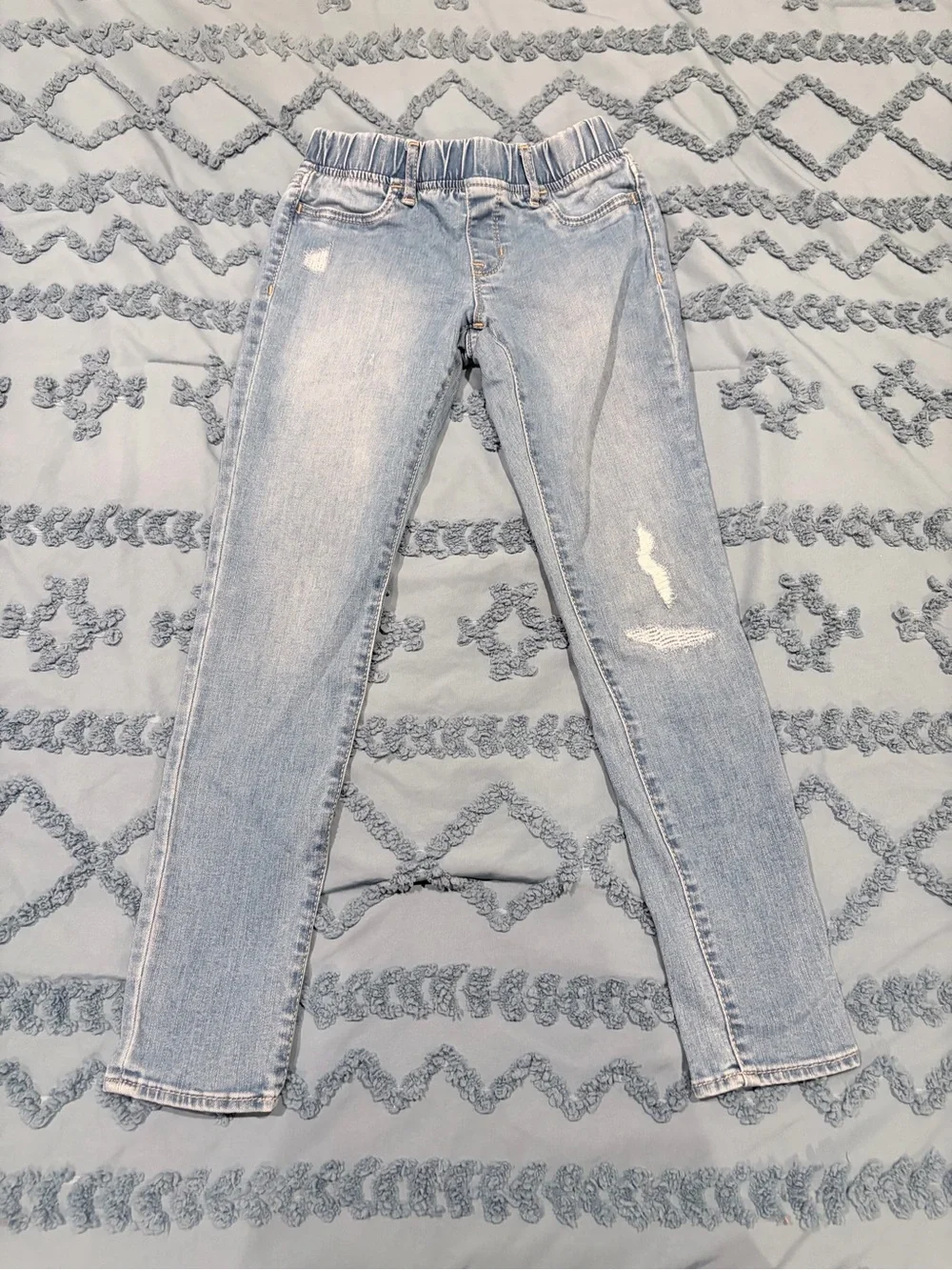 GAP Light Blue Distressed Stretch Jeggings Kids Jeans